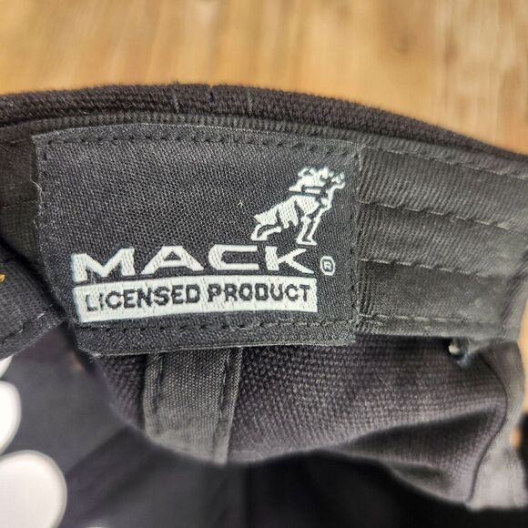 Mack Trucks Bulldog Hat Cap Strap Back Black Big Rig Semi Mens Logo Gold Casual - Picture 11 of 11